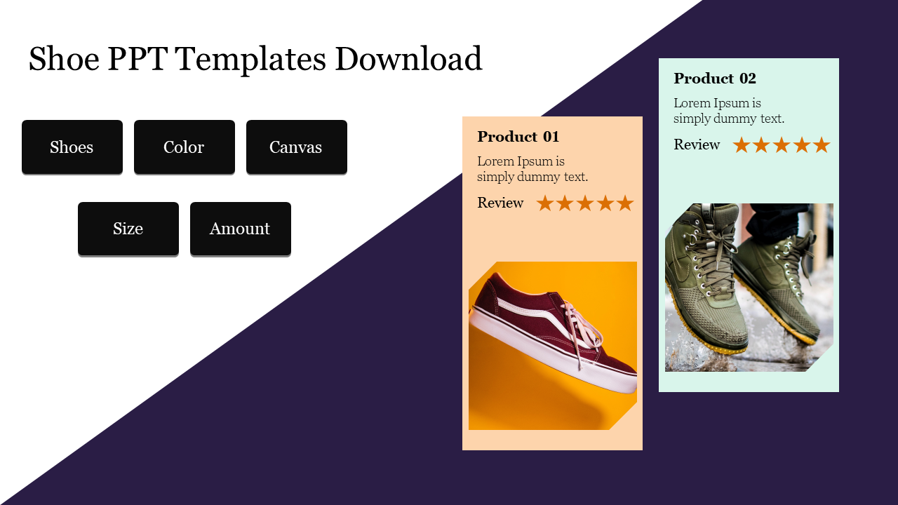 Shoe PPT Templates Free Download